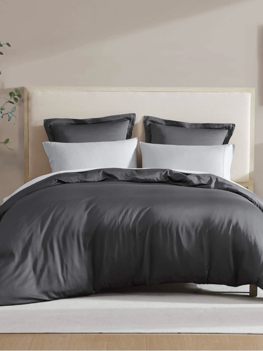 Sunday Citizen Duvet Lumière Bamboo Cover Full Queen Granite NWT - COVER ONLY